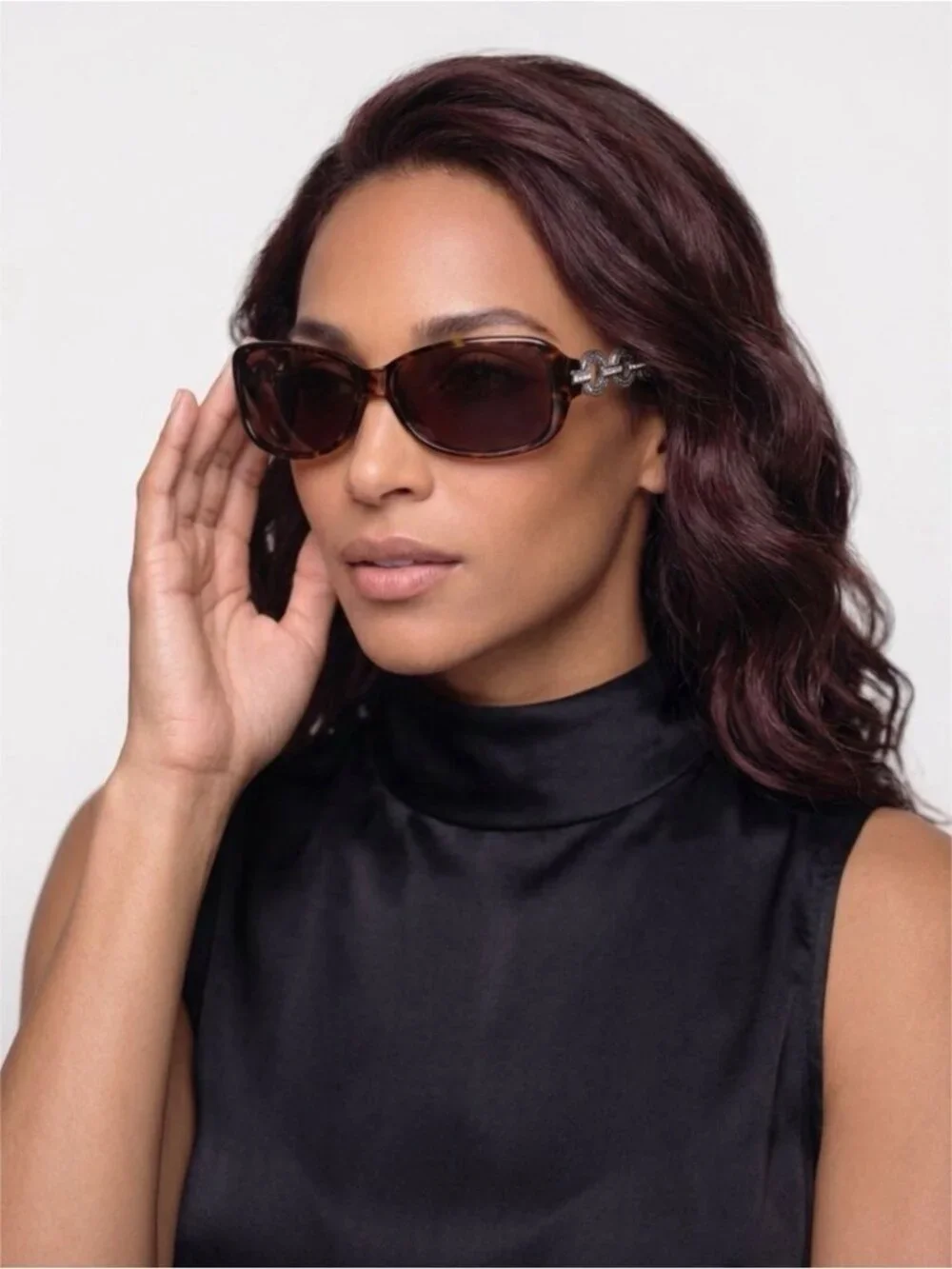 Brighton Women’s Central Park Signature Silver Tortoise Sunglasses Frames & Case
